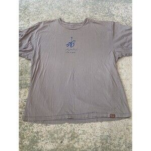 Life is Good Shirt Mens XL Short Sleeve Brown Canon Ball Lake Swim Good Karma
